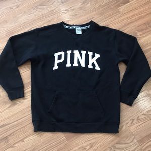 Victoria's Secret Pink Sweatshirt Top Black Small
